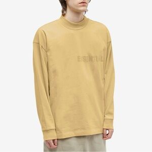 Fear of God ESSENTIALS Men's Long Sleeve T-Shirt in Light Tuscan Size Medium